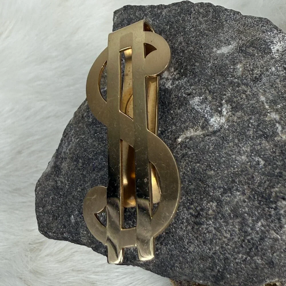 Gold Tone Dollar Sign Money Clip 2